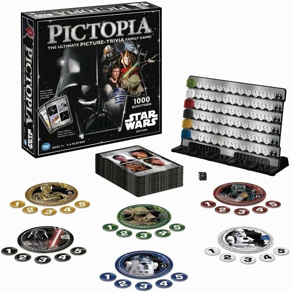 Board Game - STAR WARS PICTOPIA - Picture Trivia - 1000 Questions Brand New